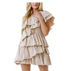 English Factory August Apparel Ruffle Mini Dress